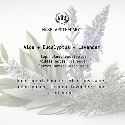 Muse Apothecary Room Ritual - Aromatic and Relaxing Room Mist, 4 oz, Infused with Natural Essential Oils - Aloe + Eucalyptus + Lavender, 2 Pack