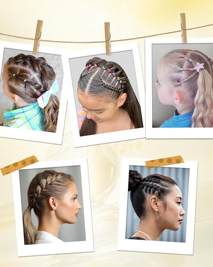 Slick Back Hair Brush (Purple), Hair Wax Stick Set, Taming Flyaways for Sleek Ponytail & Bun Styling, Hair Accessories for Teen Girls, Kids, and Women
