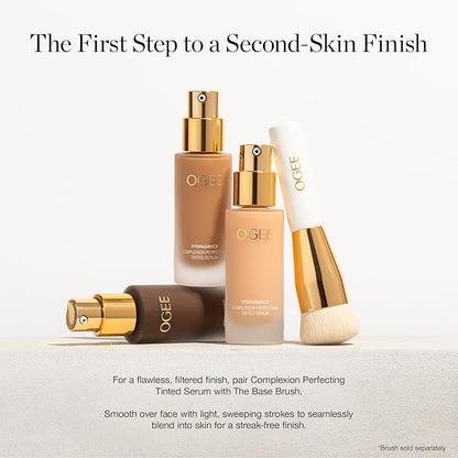 Ogee Complexion Perfecting Liquid Foundation - Lightweight Tinted Moisturizer For Face (Oak 5.25N - Medium Beige, Golden Undertones) - with Vitamin C & Jojoba Oil - Certified Organic & Made in USA