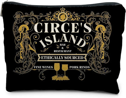 Funny Greek Mythology Circe's Island Makeup Bag, Greek Mythology Gifts, Literature Gifts, Dark Academia Cosmetic Bag Toiletry Bag for Women