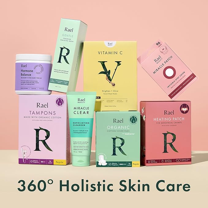 Rael Pimple Patches, Miracle Spot Control Cover - Hydrocolloid Acne Pimple Patch, Strips for Zits and Blemish, Korean Skin Care (10 Count)