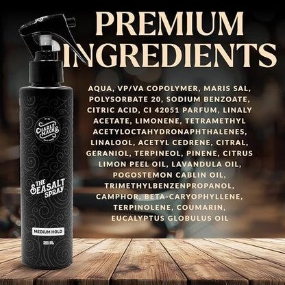 Sea Salt Spray for Men - Salt Water Texture & Volume Spray for Men’s Beach Waves & Curls with Heat Protection 200 ml - Made in Germany (6.76 Fl Oz, Medium Hold (Pack of 1))