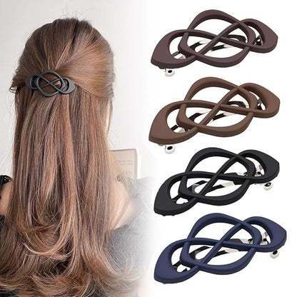 4 Pack Vintage French Barrette Hair Clips, 2025 New Hair Accessories for Women, Strong Hold No Slip Styling (Style A)