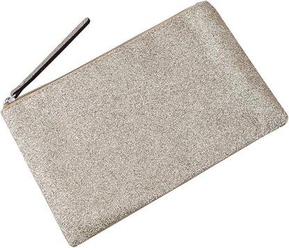Celestial Glitter Makeup Pouch – Six Stunning Shades - Festive Cosmetic Bag (Solar Gold)