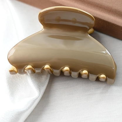 Handmade Celluloid Acetate French Design Barrettes Tortoise Shell Claws Hair Claw Luxury Fashion Accessories Hair Clip for Women (bonzegold color)