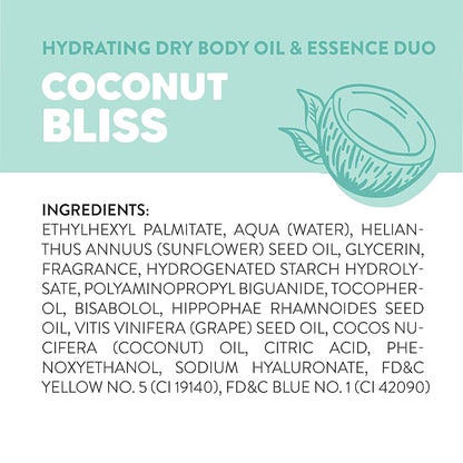 Onyx Professional Hydrating Dry Body Oil, Coconut Bliss, 3.7 fl oz, 2pk