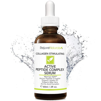 Peptide Complex Serum with Matrixyl 3000 (2 oz, Double-Sized) Minimizes Look of Fine Lines & Deep Wrinkles, Crow's Feet, Crepey Skin. Lightweight Anti Aging Moisturizer for Face & Neck
