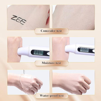 OETUIOW Mushroom Head Air Cushion CC Cream - BB Cream Face Makeup Foundation for Mature Skin Moisturizing Concealer Brighten Long-Lasting, Even Skin Tone for All Skin Types, Natural Color