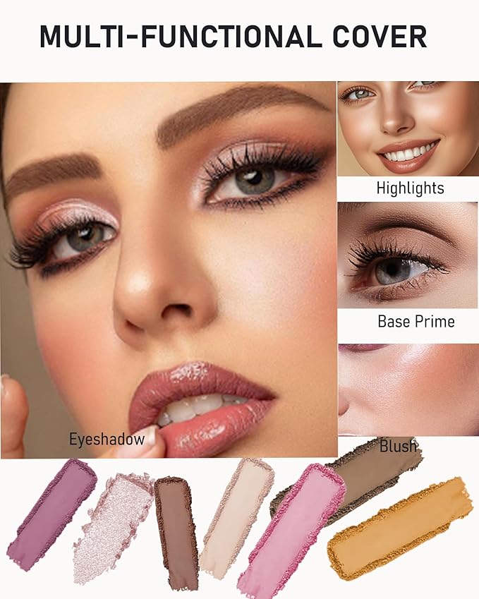 Single Matte Eyeshadow, Mauve Taupe Matte Eye Shadow Powder Palette Makeup, High Pigment Waterproof Nude Multiuse Pressed Eye Shadows Powder with Smooth Lightweight,Blendable for Daily Eye Look-05