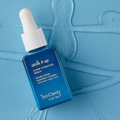 BioClarity Oil-Free Deep Hydrating Serum, 100% Vegan, Non-Toxic, Long-Lasting Hydration, With Vitamin E, Lentil & Watermelon, Lightweight Moisturizing Formula for All Skin Types, 1 fl. oz.
