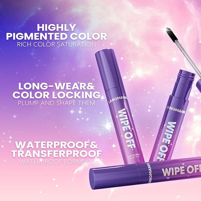 Jolilab Lip Stain Masque,Wipe Off Lip Tint,Waterproof,Transfer proof,Highly Pigmented,Ultra Long Lasting Lip Stain Peel off Makeup With Matte finish for All-day Wear.(#02 WARN PEACH)