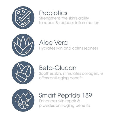 Glowbiotics Probiotic Revitalizing Cleanser 5 oz – Gentle Hydrating Face Wash with Probiotics, Peptides & Aloe Vera | Daily Cleanser for Sensitive, Dry & Aging Skin