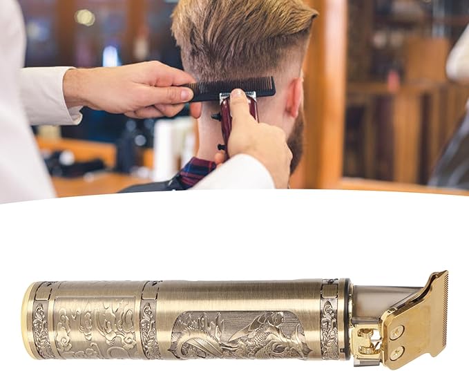 Hair Clippers for Men, Electric Engraved Dragon Hair Trimmer Shaver with Guide Combs, Rechargeable, Efficient Grooming, Quiet, Strong Copper Motor for Standby Haircut