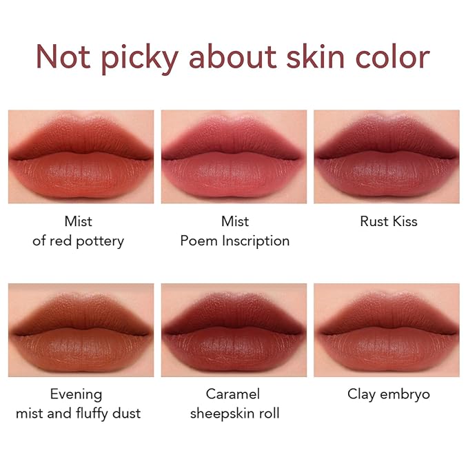Matte Lipstick for Women, Long Lasting Moisturizing Lip Stain, Waterproof Lip Color Makeup (Brown)