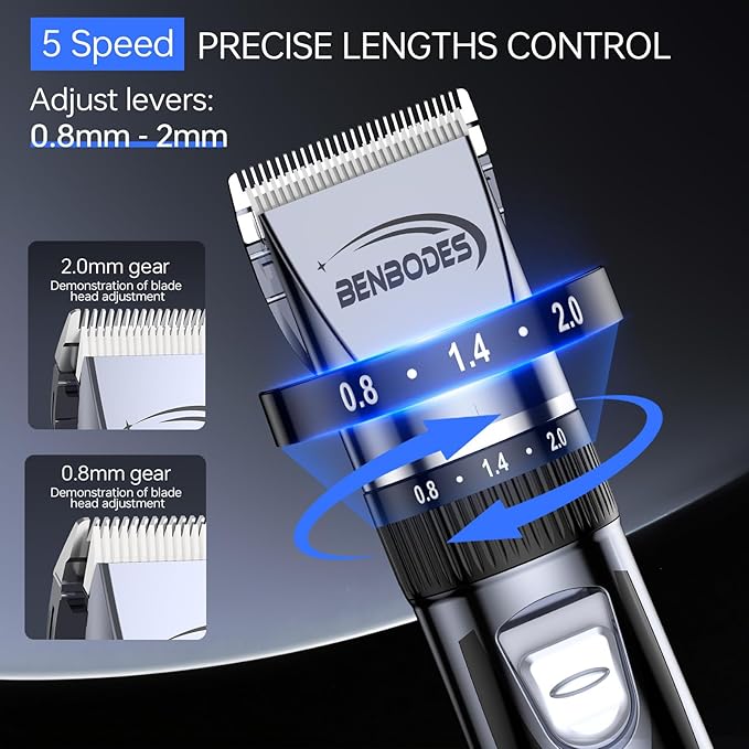 Men's Hair Clippers & Beard Trimmer Grooming Kit，All-in-one Professional Hair Cutting kit,Cordless Rechargeable Hair Clipper for Men with LED Display for Men's Barbers Hair Trimmer and Body Care