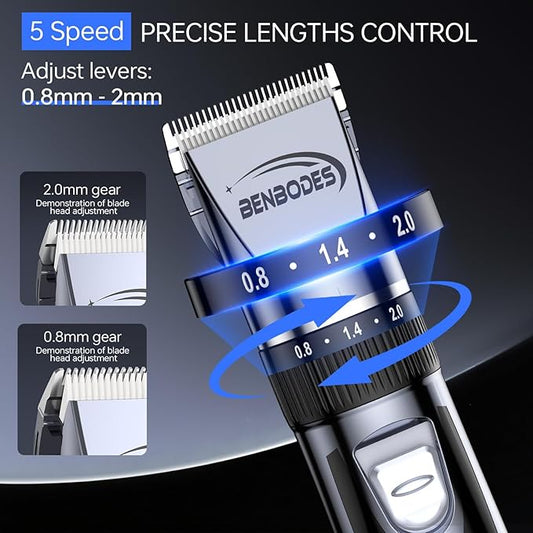 Men's Hair Clippers & Beard Trimmer Grooming Kit，All-in-one Professional Hair Cutting kit,Cordless Rechargeable Hair Clipper for Men with LED Display for Men's Barbers Hair Trimmer and Body Care