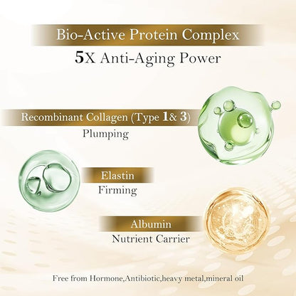 Bioactive Collagen Revitalizing Facial Mask for Women & Men Skin Care SPA,1+1 Packs Separated Essence and Powder Membrane, Moisturizing,Soothing,Repair,Firming, Anti-Aging (1 pair)