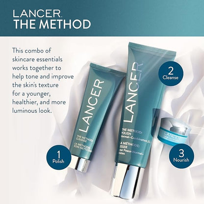 Lancer Skincare The Method: Cleanse Face Cleanser, Daily Face Wash with Salicylic Acid, Normal or Combination Skin, 4.05 Fluid Ounces