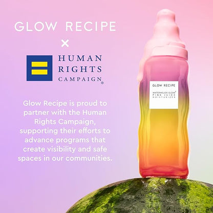 Glow Recipe Limited Edition Pride Pink Juice Water Gel Face Moisturizer - Hydrating Hyaluronic Acid, Radiance Boosting, Non-Comedogenic, Oil-Free, Long-Lasting Korean Skin Care for Oily Skin (50ml)