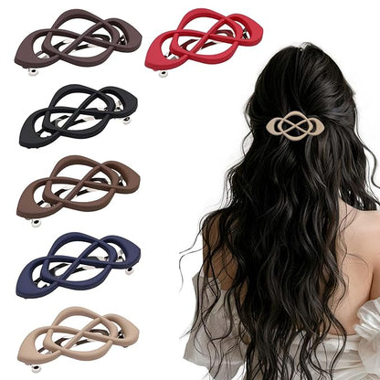 Vintage French Barrette Hair Clips, Hair Barrettes Hair Accessories for Women Girls, Elegant Retro Non Slip Clip with Classic Design Thick to Thin, Stylish Accessories Hair (Color Mixing A, 6PCS)