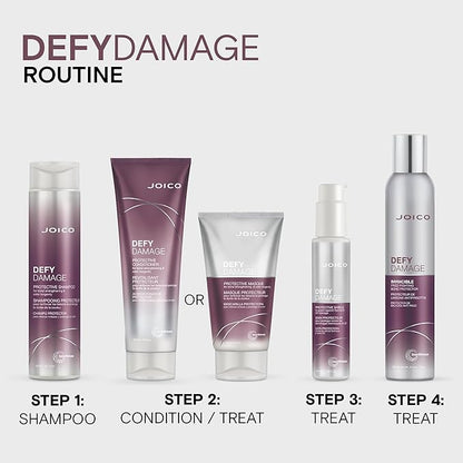 Joico Defy Damage Protective Shampoo | For Color-Treated Hair | Strengthen Bonds & Preserve Hair Color | With Moringa Seed Oil & Arginine | 10.1 Fl Oz