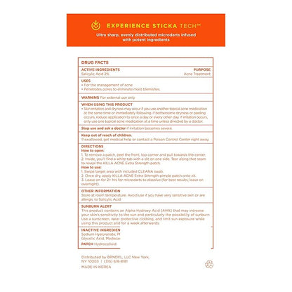 ZitSticka Extra Strength Killa Acne Patches for Face - World's Most Potent Pimple Patch with Fast-Acting Microdarts - Starts Working within 2 Hours for Deep, Early-Stage Zits & Blemish - 4 Count