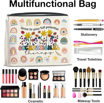 Occupational Therapy Gifts Makeup Bag Occupational Therapist Gifts OT Grow to Your Full Potential Zipper Makeup Pouch