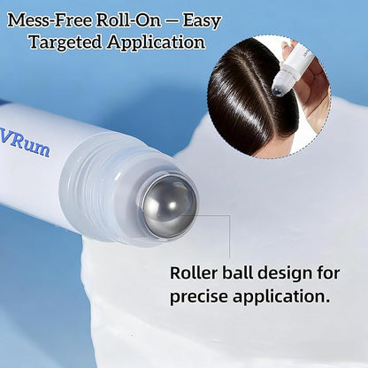 Rosemary Hair Growth Serum Roll-On for Thinning Hair with Saw Palmetto & Tea Tree — Lightweight, Non-Greasy Scalp Oil for Hair Regrowth Support
