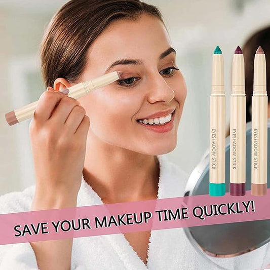 Eyeshadow Makeup, Waterproof Hypoallergenic Long Lasting Eye Liner, Highlighter Matte Cream Eye Shadow Stick, Glitter Primer Palette Shimmer Eyeliner Pen, Grass Green