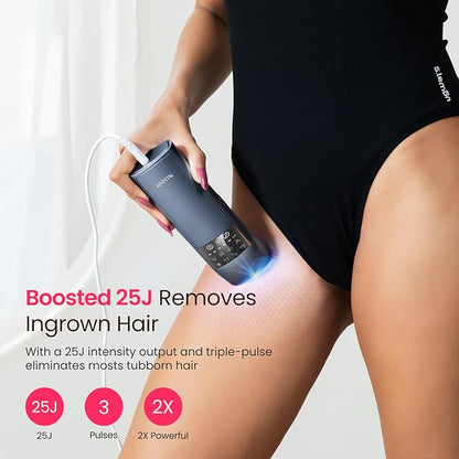 TRIPLE-Pulse IPL Laser Hair Removal, 12cm² Sapphire 37°F Ice-Cooling Contact, Hair Removal Device for Women and Men, Permanent Hair Removal at Home for Legs, Face, Bikini, Armpits, Trinity iGlow 10