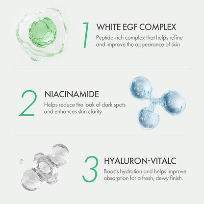 Easydew Mela B Toning Ampoule Cushion - 2-in-1 Korean Skin Care & Face Beauty Makeup - Age-Defying Full Coverage Cushion Foundation with Niacinamide & Hyaluron-Vital C 0.45 oz (#21 Beige)
