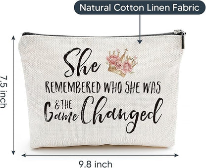 Generic Inspirational Gifts for Women & Girls, Positive Affirmation Makeup Bag, Multicolour, Cosmetic Case, Toiletry Bag, Travel Use