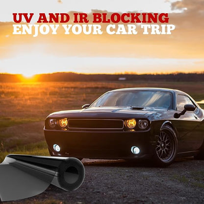 Vepagoo 35% VLT Ceramic Car Window Tint Film (24" x 25FT) - Heat & Glare Reduction, Blocks UV & IR Rays, Scratch Resistant, Decoration Tint Fit for Sedan SUV Pickup Truck