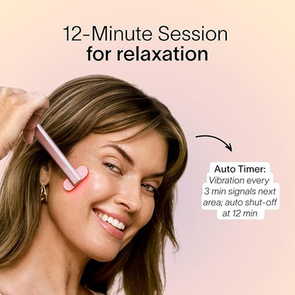 Solawave 4-in-1 Red Light Therapy Wand + Activating Serum | LED Skincare Device for Face & Neck | Facial Tool with Galvanic Current, Massage & Therapeutic Warmth | Reduces Appearance of Fine Lines