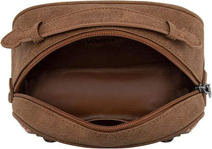 Montana West Wrangler Makeup Bags for Women Portable Aztec Toiletry Bag Southwestern Travel Cosmetic Organizer for Gift