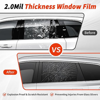 Ceramic Nano Ceramic Window Tint for Cars, Automotive Auto Car Window Tint Film for Car Privacy Film, VLT 5% Percent, Blocks UV/IR Rays, Heat/Glare, 30in-15ft