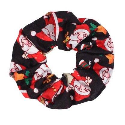 12 PCS Christmas Hair Scrunchies Snowflake Santa Christmas Tree Antlers Elk Snowman Hair Ties Soft Elastic Hair Bands for Women Girls Gifts Ponytail Holders Hair Accessories