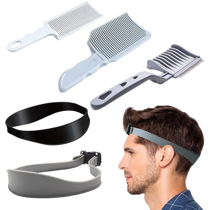 5PC， fading trimming comb, fading comb, self hair cutting tool, men's self hair cutting kit, very suitable for professionals and families to use.