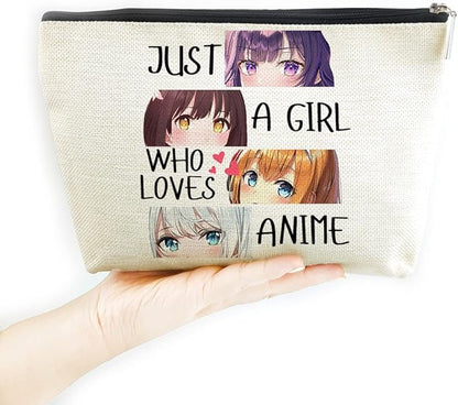 Anime Fans Makeup Bag Gift - Just A Gir Who Really Loves Anime, Travel Cosmetic Bag For Her