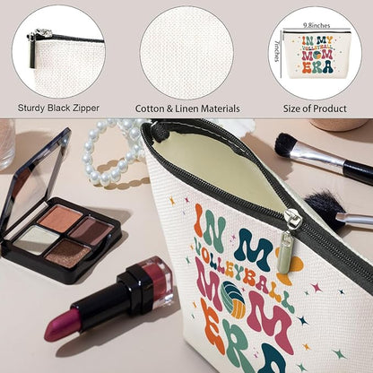 Volleyball Mom Cosmetic Bag in My Mom Era Travel Makeup Bag Mom Gifts Mother Gifts Volleyball Stuff Organizer Bag Volleyball Gifts for Mom Mam Mother Mommy Mama Women Female Mothers Day Birthday