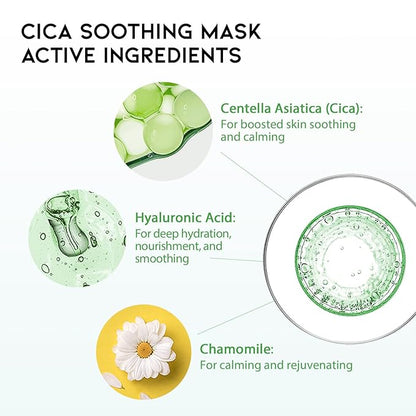 Hydrating Sheet Mask Starter Kit Variety Pack for Skin Care, Dry, Ance, Sensitive Skin, Korean Vegan Facial Sheet Mask for Men & Women, Collagen, Cica, Ceramide, Hyaluron, Retinol 5EA