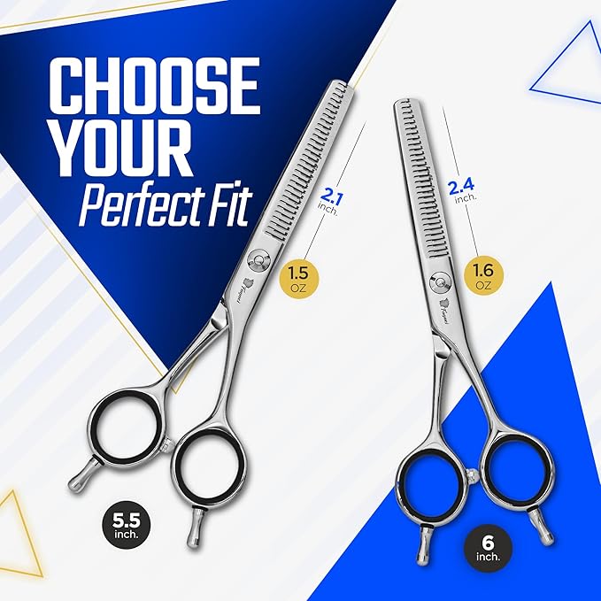 Fagaci Hair Thinning Scissors 5.5" with 440C Steel, Extreme Sharpness & Precise Cuts Texturizing Shears, Barber Thinning Shears, Hair Cutting for Women & Men, Slim Blades Texturizing Scissors