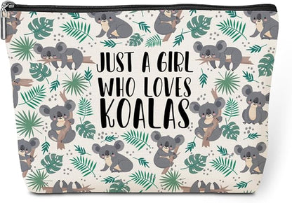 Cute Koala Makeup Bag Koala Gifts Funny Koala Lovers Gift Stuff Decor Travel Toiletry Bag for Women Best Friends Girls Animal Lovers Daughter Sister Coworker Camping Birthday Christmas Retirement