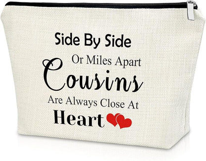 Cousin Gifts for Women Makeup Bag Birthday Gifts for Favorite Cousin Inspirational Gifts for Cousin Cosmetic Bag Encouragement Gifts for Sister Christmas Graduation Gifts Travel Pouch