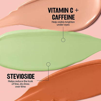 Revlon Glimmer Correcting Concealer, Liquid Under Eye Makeup, Made with Caffeine, Vitamin C, & Stevioside, 105, 0.3 fl oz