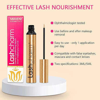 Lash Enhancing Serum, Women's Advanced Cosmetics, Eyelash Growth Serum, Promote Longer, Fuller, and Denser Eyelashes, Fast and Effective (Frosted Gold, 0.17 Fl Oz (Pack of 1))