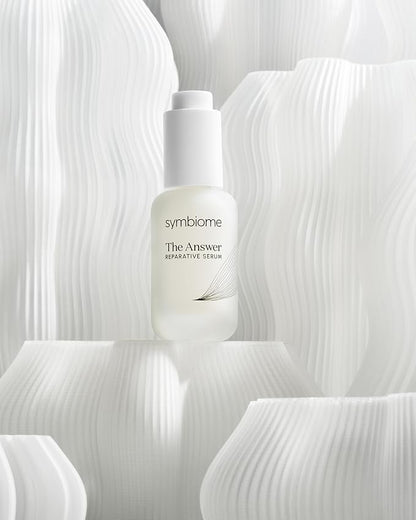 symbiome The Answer Reparative Face Serum, Collagen Enhancing Anti-Aging Serum, Stem Cell Media Blend Facial Serum, Hydrating Hyaluronic Acid Serum for Face, 30 mL