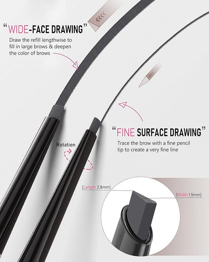 Grey Eyebrow Pencil for Older Women, Waterproof, Eyebrow Pen for Gray Hair