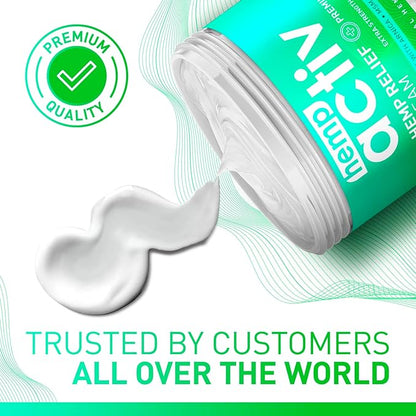 Hemp Cream with Menthol, MSM & Arnica – Lightweight, Fast-Absorbing Moisturizing Cream – Refreshing, Non-Greasy Formula for Nourished Skin – 2 Fl Oz