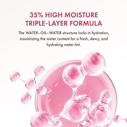 Amuse SEOUL Daisy Flower Dew Tint 10 PEACH BUNNY | 35% High-moisture Water Tint, Long-lasting, Vitamin E, Moisturizing, No Peel Off, Lip Treatment, Non Sticky, Korean Lip Tint for Dry Lips